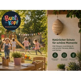Wespennest-Attrappe – Natürlicher Schutz für Terrasse, Balkon, Garten & Aussengelände
