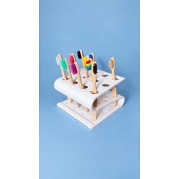 Zahnbürstenständer für bis zu 12 Kinderzahnbürsten f. KiTa, Kindergarten, Kindertagesstätte